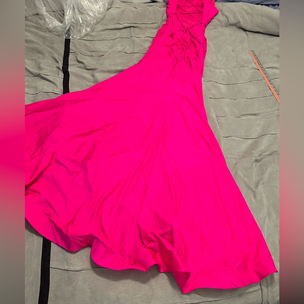 NOX Anabel DRESS Fusia hot pink, altered size 2 - Picture 7 of 15